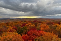 Fall colors in Vermont, taken atop Gile Mountain firetower.