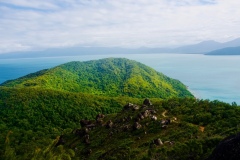 View of Fitzroy Island, Australia from the top of the summit hiking trail.