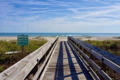 Boardwalk leading out to Fernandina Beach on Amelia Island.